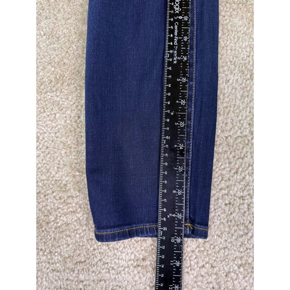 J. Crew Toothpick Jeans Women size 30 Blue Mid Rise Dark Wash Tapered Leg D742 - Picture 11 of 13